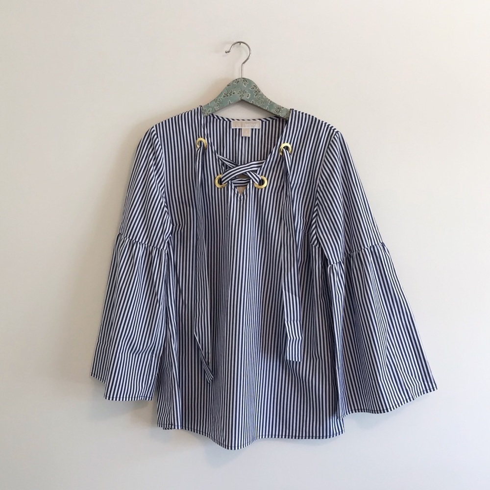 Michael Kors | NWT Bell Sleeve Stripe Top